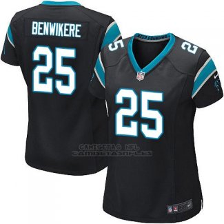 Camiseta Carolina Panthers Benwikere Negro Nike Game NFL Mujer