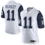 Camiseta Dallas Cowboys Beasley Blanco y Profundo Azul Nike Elite NFL Hombre