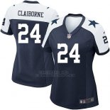 Camiseta Dallas Cowboys Claiborne Negro Blanco Nike Game NFL Mujer