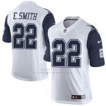 Camiseta Dallas Cowboys E.Smith Blanco y Profundo Azul Nike Elite NFL Hombre