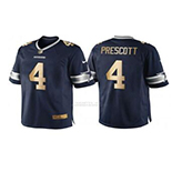 Camiseta Dallas Cowboys Prescott Profundo Azul Nike Gold Game NFL Hombre