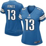 Camiseta Detroit Lions Jones Azul Nike Game NFL Mujer