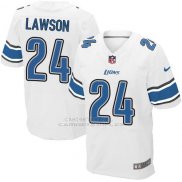 Camiseta Detroit Lions Lawson Blanco Nike Elite NFL Hombre