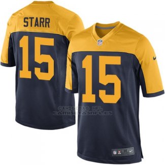 Camiseta Green Bay Packers Starr Negro Amarillo Nike Game NFL Hombre