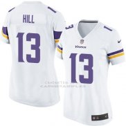 Camiseta Minnesota Vikings Hill Blanco Nike Game NFL Mujer