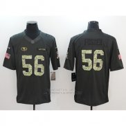Camiseta NFL Anthracite Hombre San Francisco 49ers 56 Foster Negro