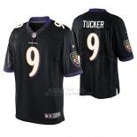 Camiseta NFL Elite Hombre Baltimore Ravens Justin Tucker Negro