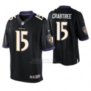 Camiseta NFL Elite Hombre Baltimore Ravens Michael Crabtree Negro