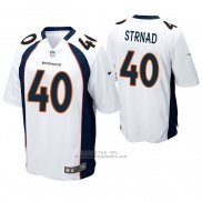Camiseta NFL Game Denver Broncos 40 Justin Strnad Blanco