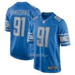 Camiseta NFL Game Detroit Lions Levi Onwuzurike 91 Azul