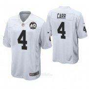 Camiseta NFL Game Hombre Oakland Raiders Derek Carr 60th Aniversario Blanco