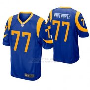 Camiseta NFL Game Hombre St Louis Rams Andrew Whitworth Azul Amarillo
