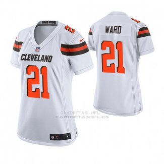 Camiseta NFL Game Mujer Cleveland Browns Denzel Ward Blanco