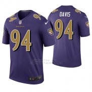 Camiseta NFL Legend Hombre Baltimore Ravens Carl Davis Violeta Color Rush