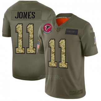 Camiseta NFL Limited Atlanta Falcons Jones 2019 Salute To Service Verde