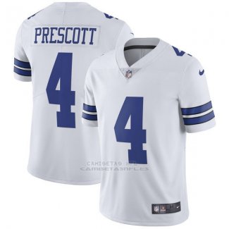 Camiseta NFL Limited Hombre 4 Prescott Dallas Cowboys Blanco