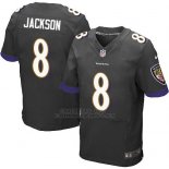 Camiseta NFL Limited Hombre Baltimore Ravens 8 Lamar Jackson Negro Alterno Stitched