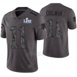 Camiseta NFL Limited Hombre New England Patriots Julian Edelman Gris Super Bowl LIII