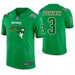 Camiseta NFL Limited Hombre New England Patriots Stephen Gostkowski St. Patrick's Day Verde