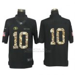 Camiseta NFL Limited Hombre San Francisco 49ers 10 Jimmy Garoppolo Anthracite Salute To Service Negro