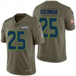 Camiseta NFL Limited Hombre Seattle Seahawks 25 Richard Sherman 2017 Salute To Service Verde