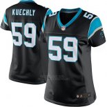 Camiseta NFL Limited Mujer Carolina Panthers 59 Woluke Kuechly Negro