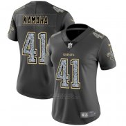 Camiseta NFL Limited Mujer New Orleans Saints Kamara Static Fashion Gris