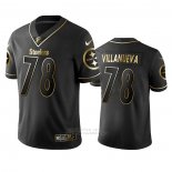 Camiseta NFL Limited Pittsburgh Steelers Alejandro Villanueva Golden Edition Negro