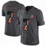 Camiseta NFL Limited Pittsburgh Steelers Roethlisberger Retro Flag Negro