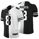 Camiseta NFL Limited Tennessee Titans Mariota Black White Split