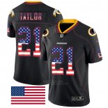 Camiseta NFL Limited Washington Commanders Taylor Rush USA Flag Negro