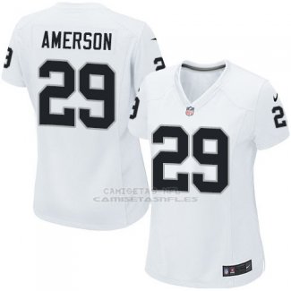 Camiseta Oakland Raiders Amerson Blanco Nike Game NFL Mujer