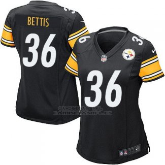 Camiseta Pittsburgh Steelers Bettis Negro Nike Game NFL Mujer