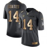 Camiseta Pittsburgh Steelers Coates Negro 2016 Nike Gold Anthracite Salute To Service NFL Hombre
