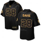 Camiseta Pittsburgh Steelers Davis Negro 2016 Nike Elite Pro Line Gold NFL Hombre
