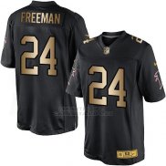 Camiseta Atlanta Falcons Freeman Negro Nike Gold Elite NFL Hombre
