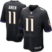 Camiseta Baltimore Ravens Aiken Negro Nike Game NFL Hombre