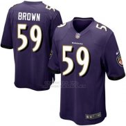 Camiseta Baltimore Ravens Brown Violeta Nike Game NFL Hombre