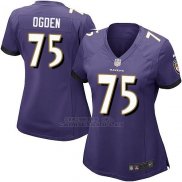 Camiseta Baltimore Ravens Ogden Violeta Nike Game NFL Mujer