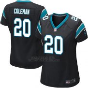 Camiseta Carolina Panthers Coleman Negro Nike Game NFL Mujer