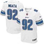Camiseta Detroit Lions Ngata Blanco Nike Elite NFL Hombre