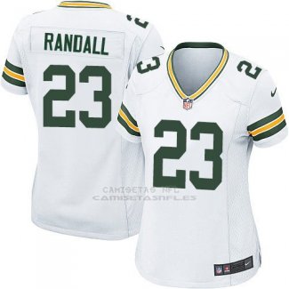 Camiseta Green Bay Packers Randall Blanco Nike Game NFL Mujer