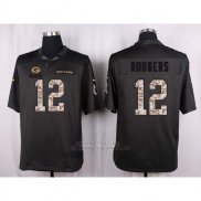 Camiseta Green Bay Packers Rodgers Apagado Gris Nike Anthracite Salute To Service NFL Hombre