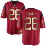 Camiseta Houston Texans Miller Rojo Nike Gold Game NFL Hombre
