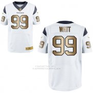 Camiseta Houston Texans Watt Blanco Nike Gold Elite NFL Hombre