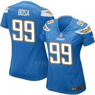 Camiseta Los Angeles Chargers Bosa Azul Nike Game NFL Mujer