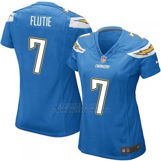Camiseta Los Angeles Chargers Flutie Azul Nike Game NFL Mujer