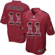 Camiseta NFL Elite Hombre Arizona Cardinals 11 Larry Fitzgerald Rojo Stitched Strobe