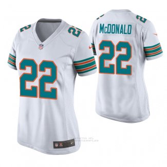 Camiseta NFL Game Mujer Miami Dolphins T.j. Mcdonald Throwback Blanco