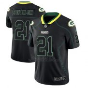 Camiseta NFL Limited Hombre Green Bay Packers Ha'sean Clinton Dix Negro Color Rush 2018 Lights Out